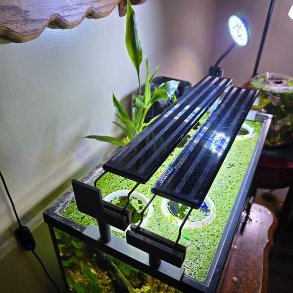 Aquarium Hydroponic Light Risers Staggered Teared Extended Dual Tab Rimmed Tanks - Picture 4 of 12